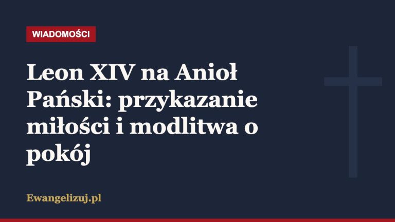 Leon XIV na Anioł Pański: przykazanie miłości i modlitwa o pokój