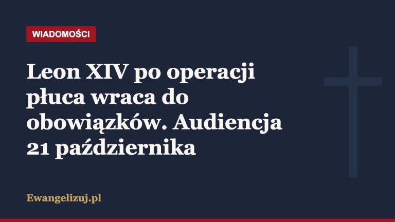 Leon XIV po operacji płuca wraca do obowiązków. Audiencja 21 października
